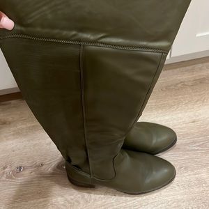 Olive Green knee boots